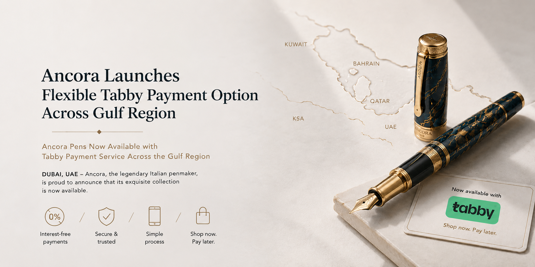 Ancora Launches Flexible Tabby Payment Option Across Gulf Region
