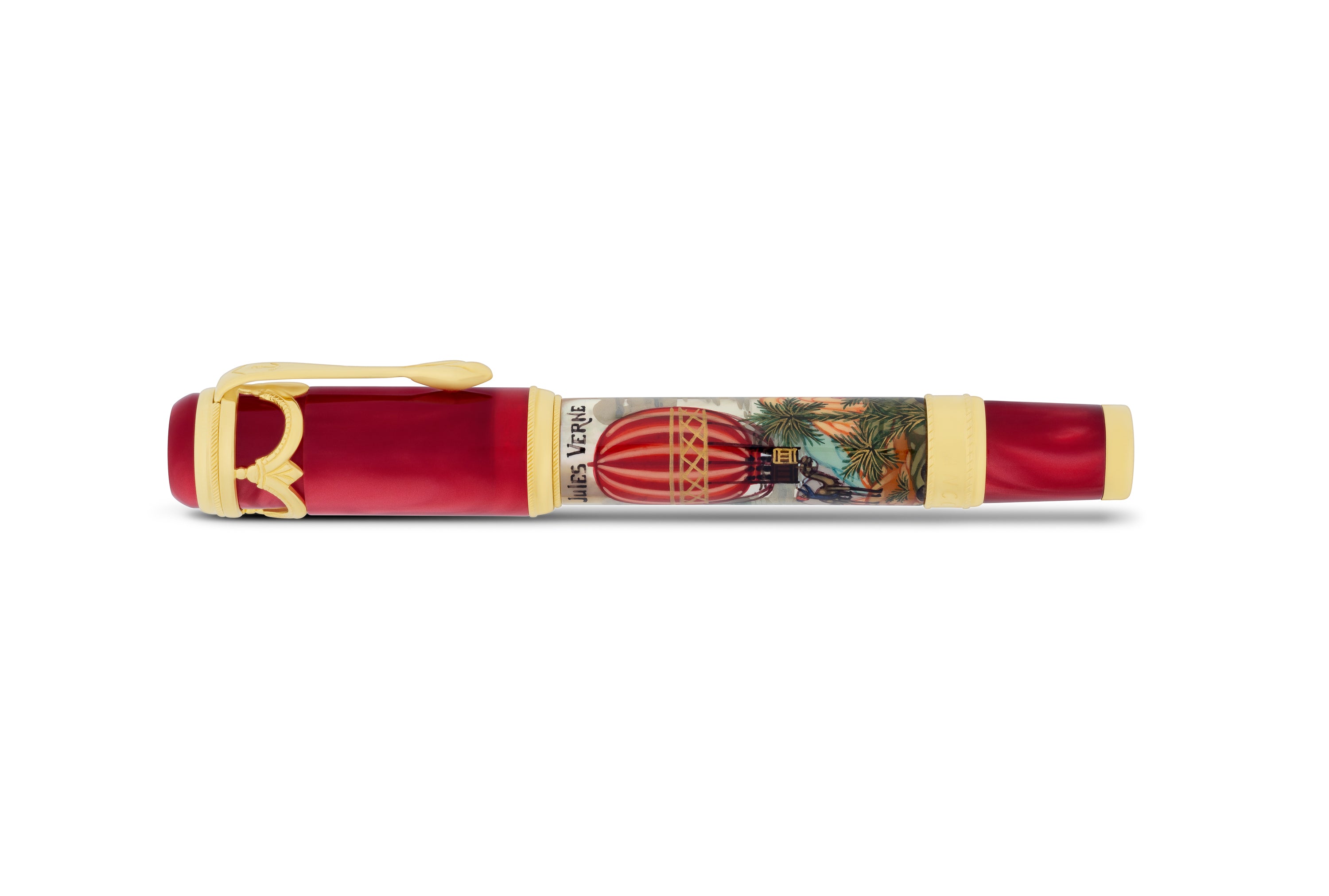 Ancora Jules Verne — Five Weeks In A Balloon Red Fountain Pen