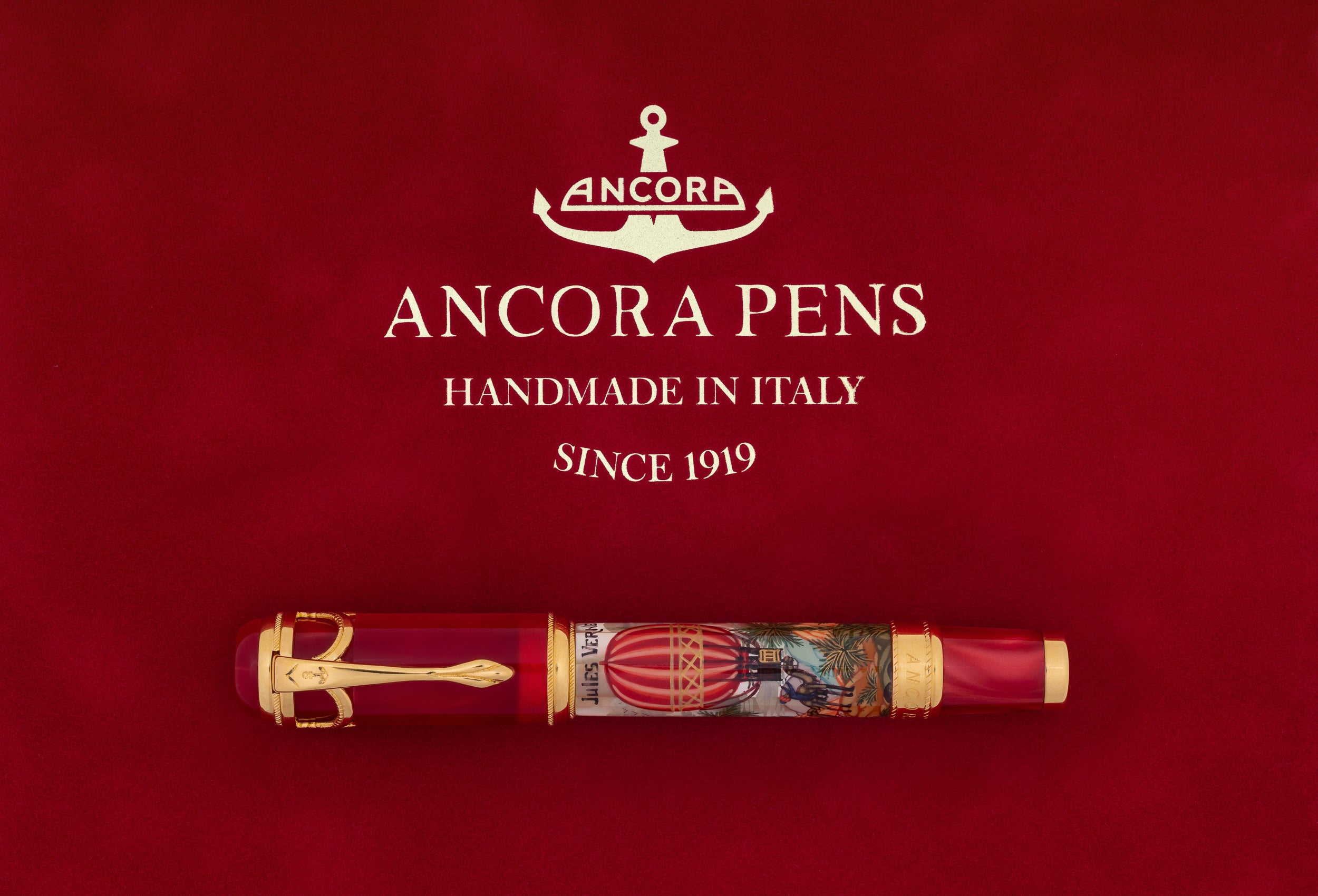 Ancora Jules Verne — Five Weeks In A Balloon Red Fountain Pen