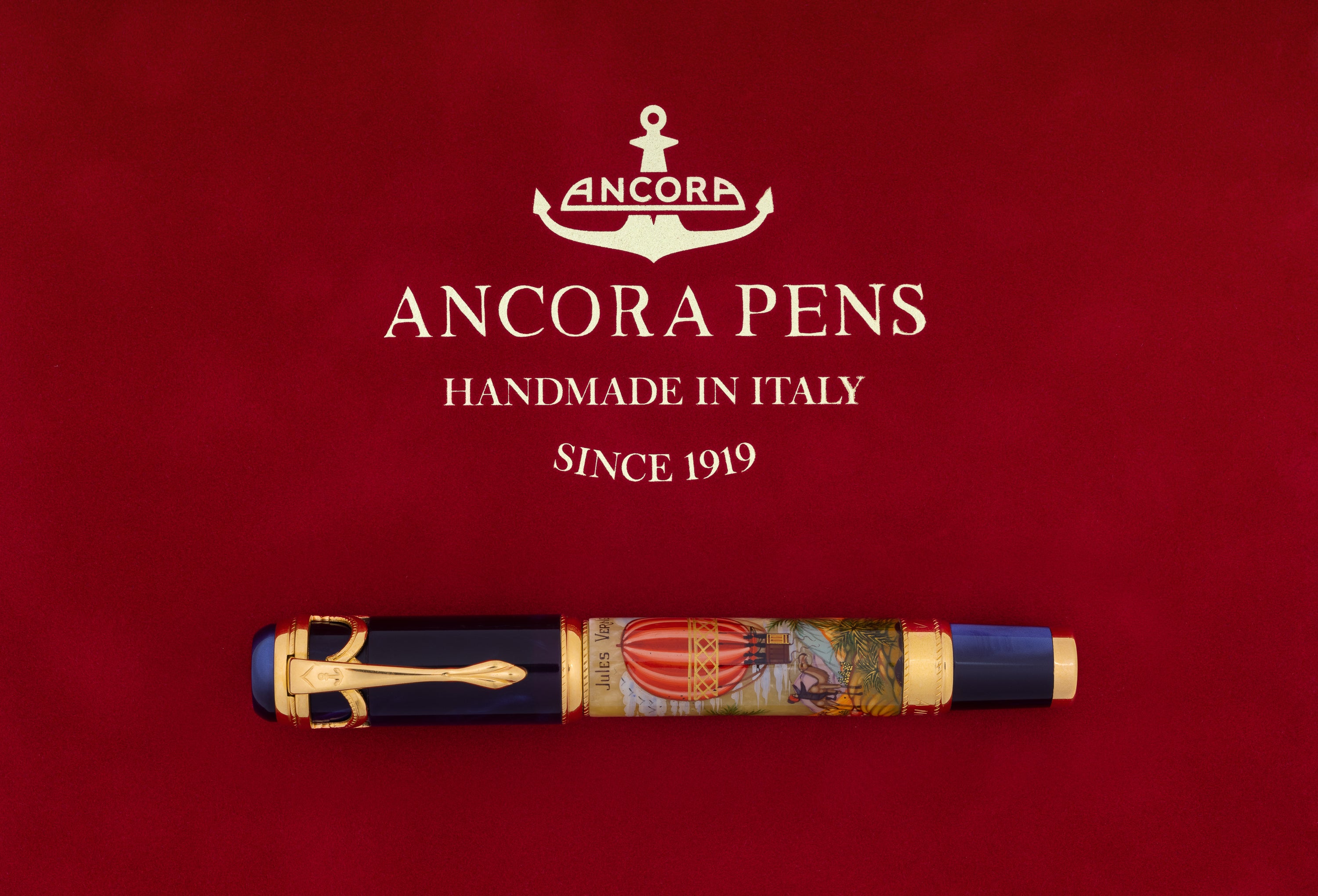 Ancora Jules Verne — Five Weeks In A Balloon Blue Rollerball Pen