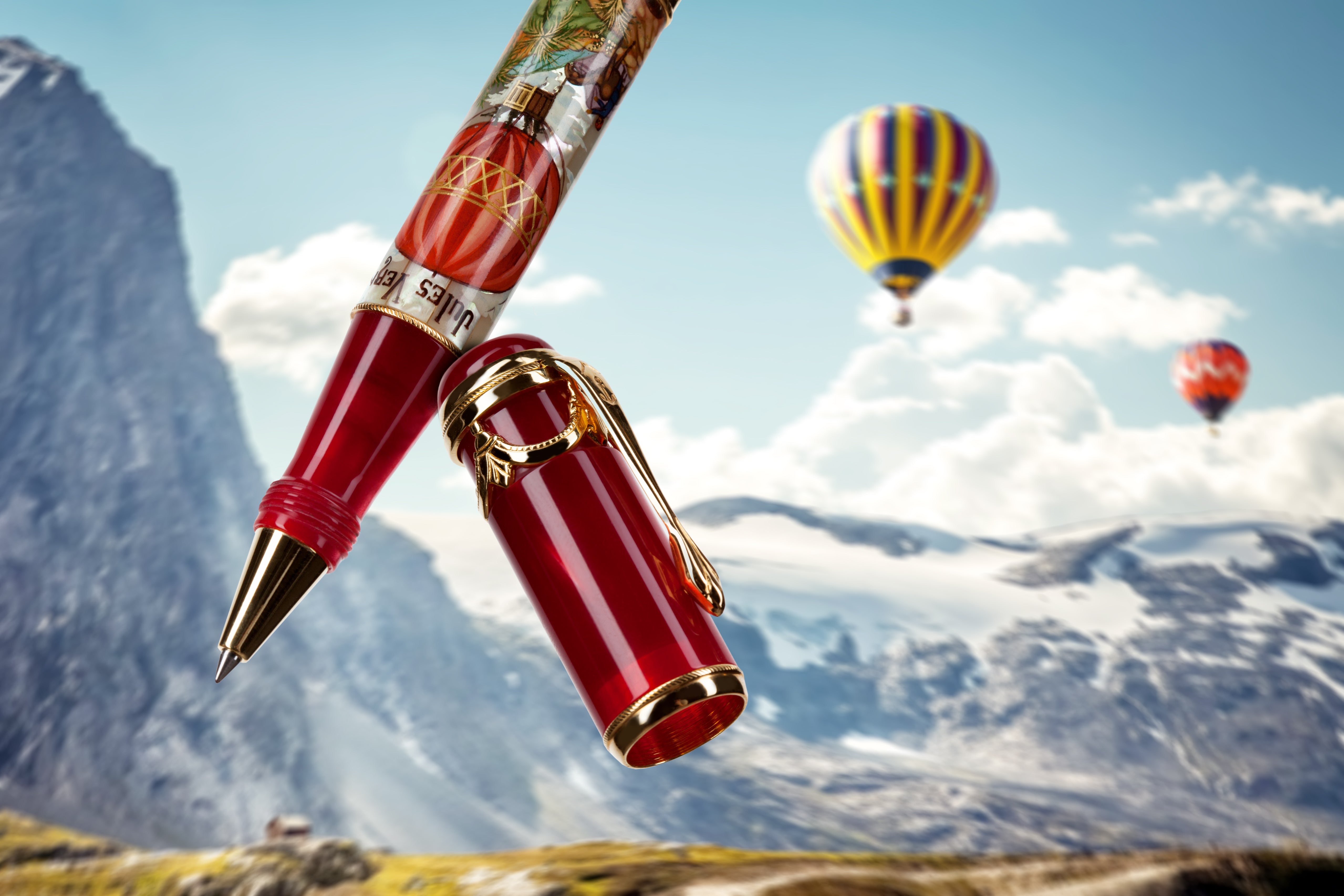 Ancora Jules Verne — Five Weeks In A Balloon Red Fountain Pen