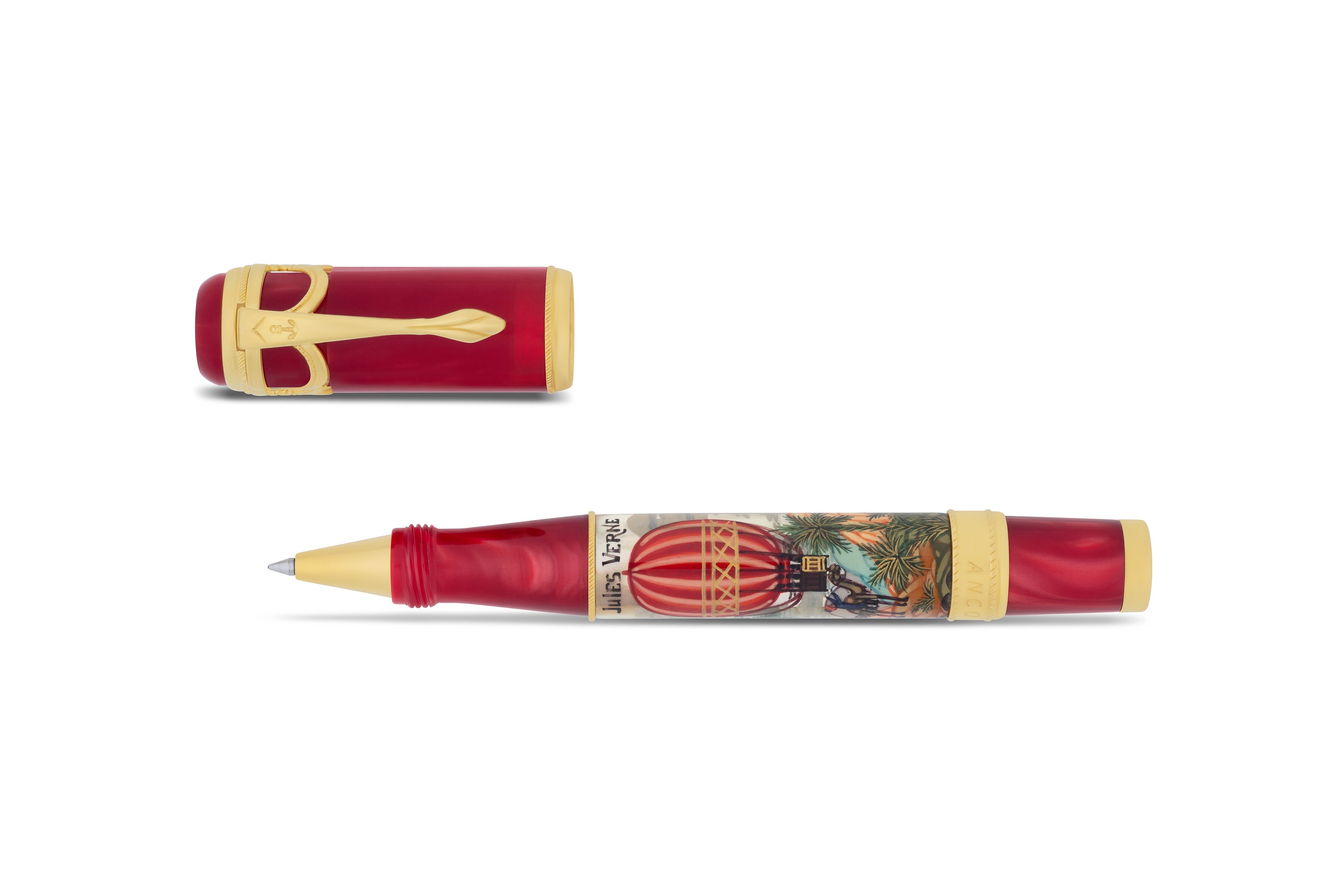 Ancora Jules Verne — Five Weeks In A Balloon Red Rollerball Pen