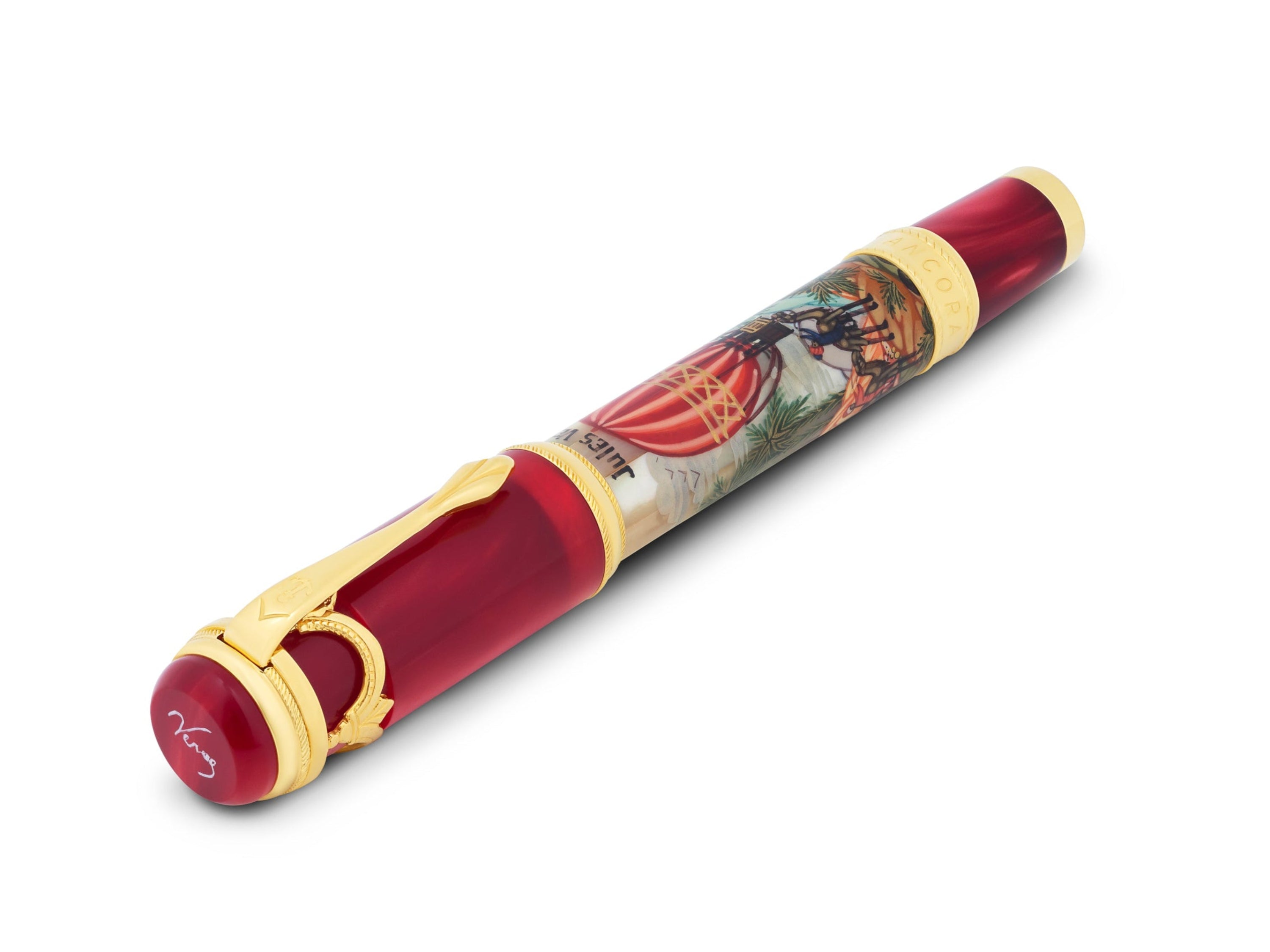 Ancora Jules Verne — Five Weeks In A Balloon Red Rollerball Pen