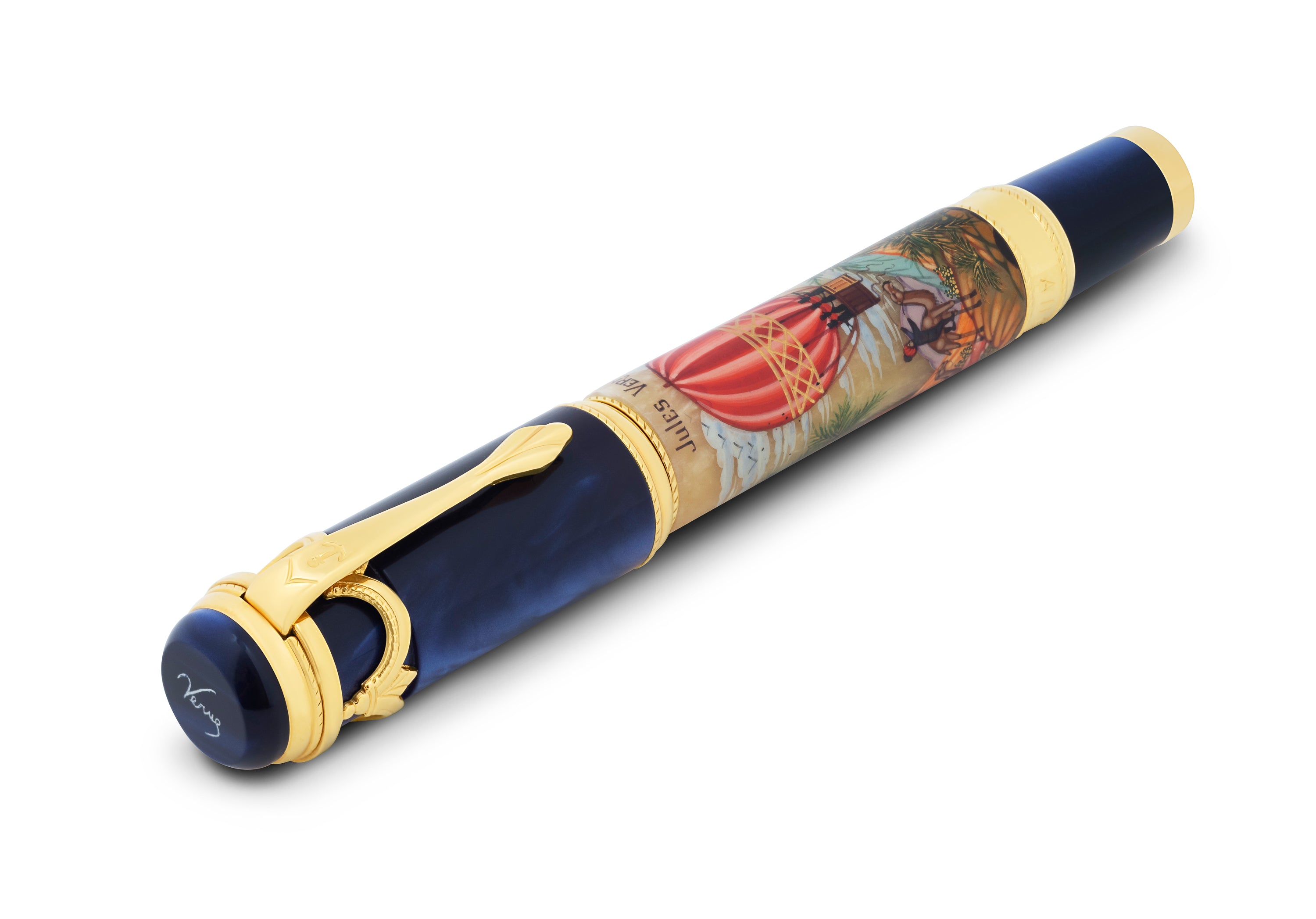 Ancora Jules Verne — Five Weeks In A Balloon Blue Rollerball Pen