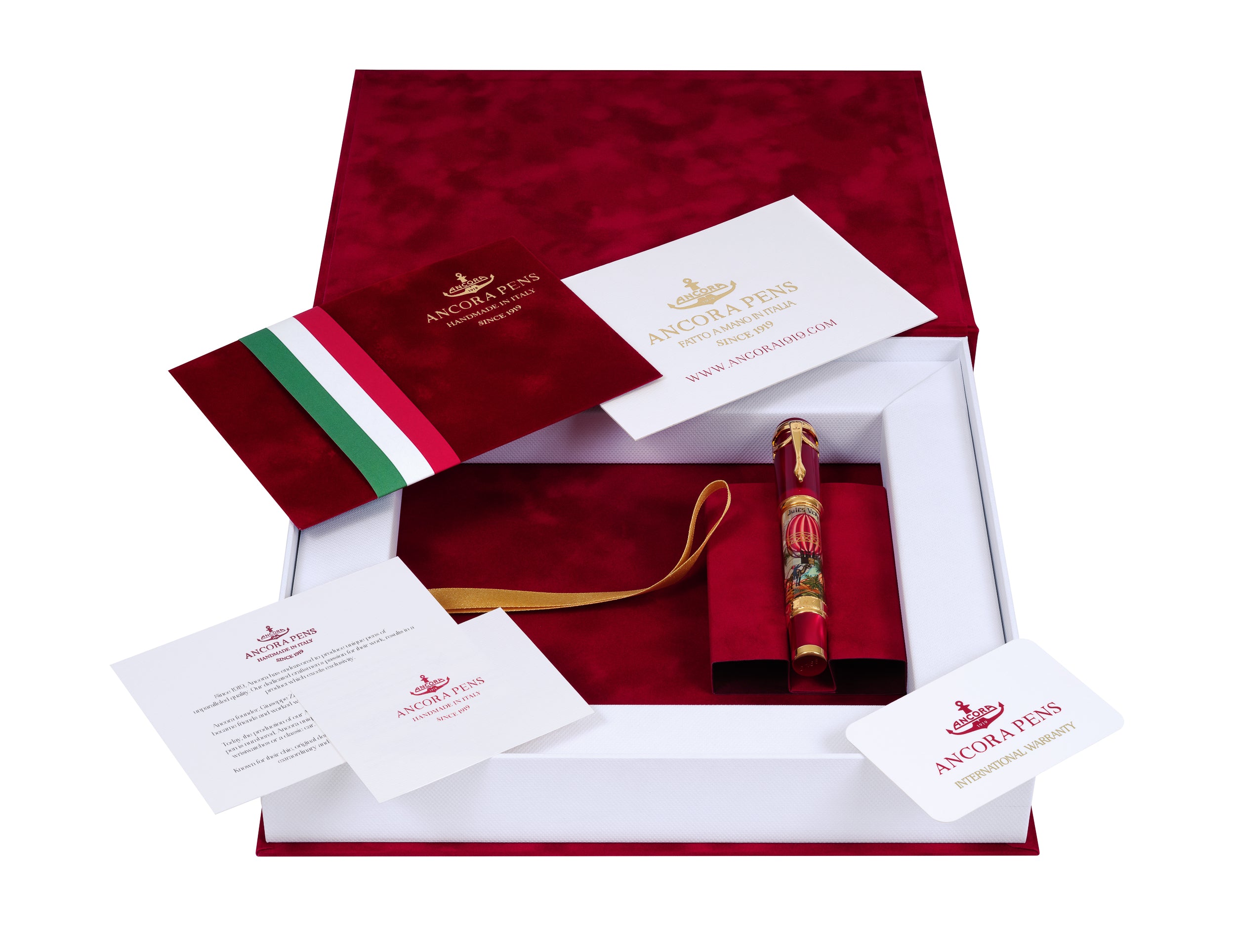 Ancora Jules Verne — Five Weeks In A Balloon Red Fountain Pen