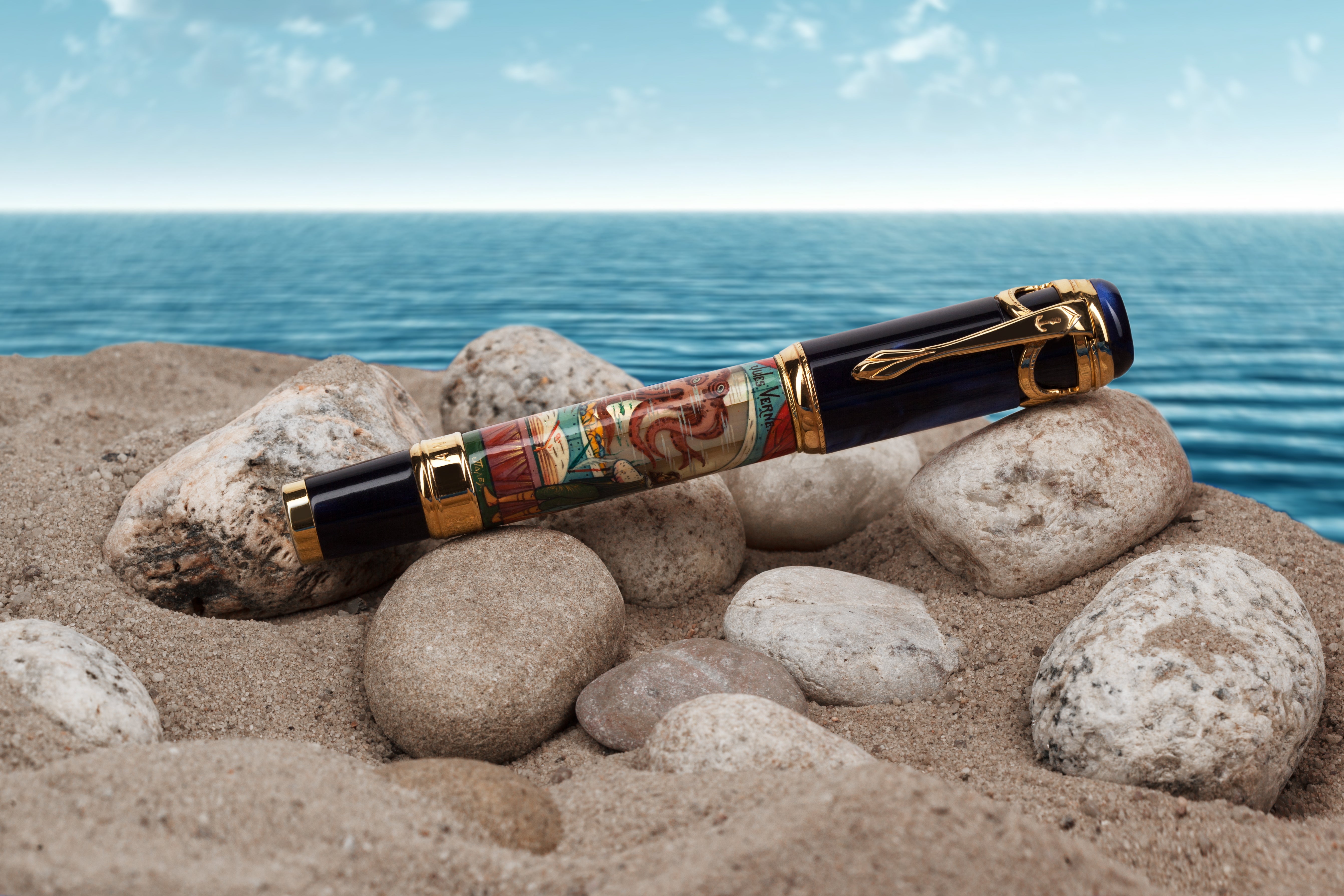 Ancora Jules Verne — Five Weeks In A Balloon Blue Rollerball Pen