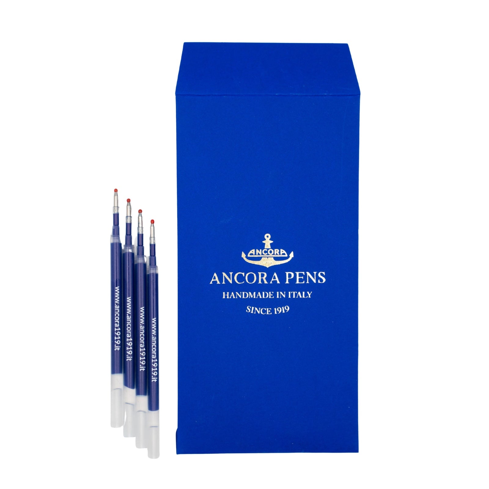 Set of 4 blue refills for Rapide pens (Roller Ball)